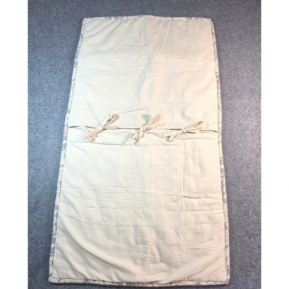 Company Store Cotton Kyla Floral Quilted Smoke Blue Cotton King Sham 21in X 27in